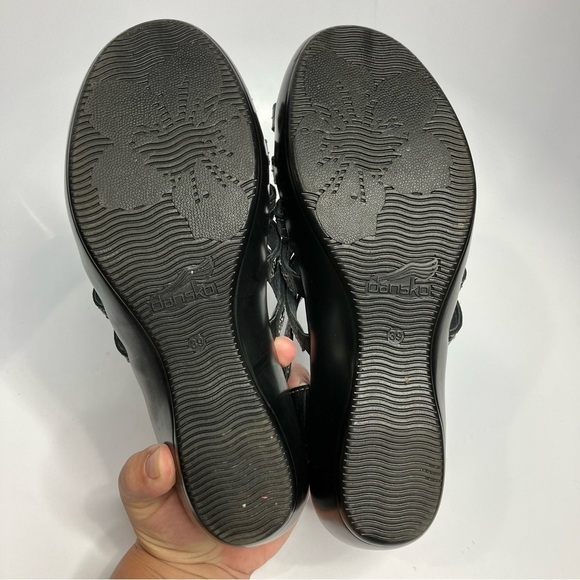 Dansko black leather sandals size 39 - Picture 6 of 8